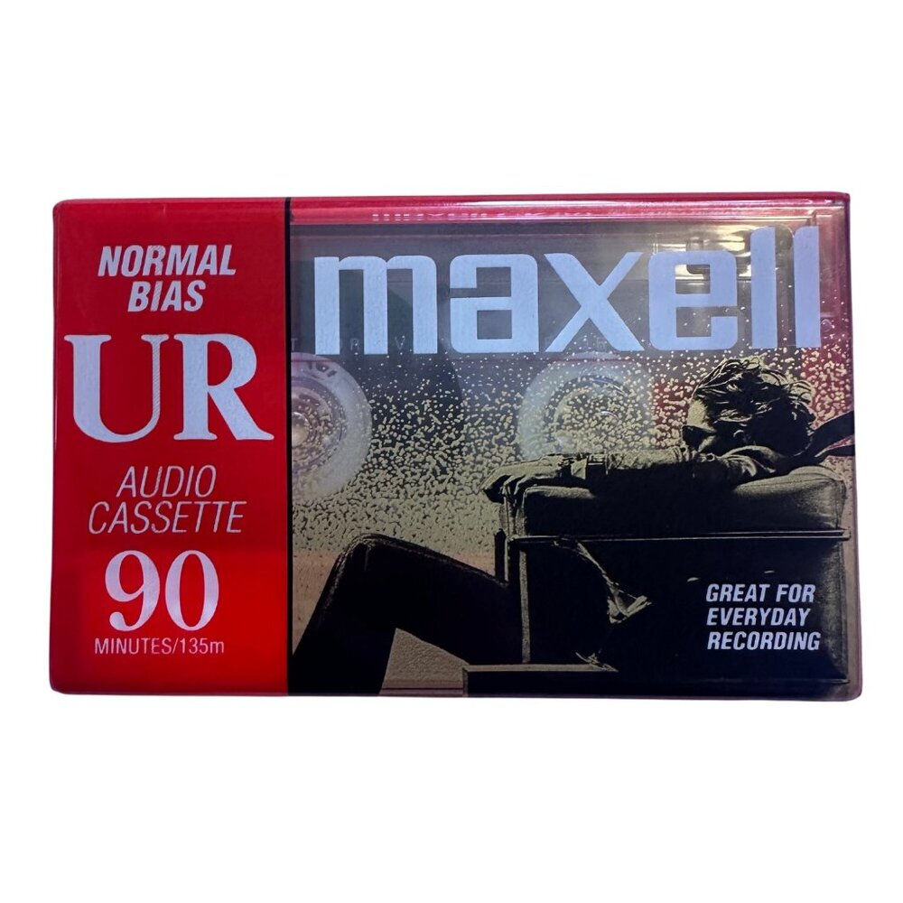 Maxell UR 90 Normal Bias Audio Cassette Tape 90 Minutes For Everyday Recording